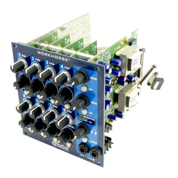 Radial WM8 Workhorse 8x2 mixer voor rack 500-serie