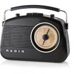 Nedis RDFM5000BK AM / FM-Radio retro tafelmodel zwart