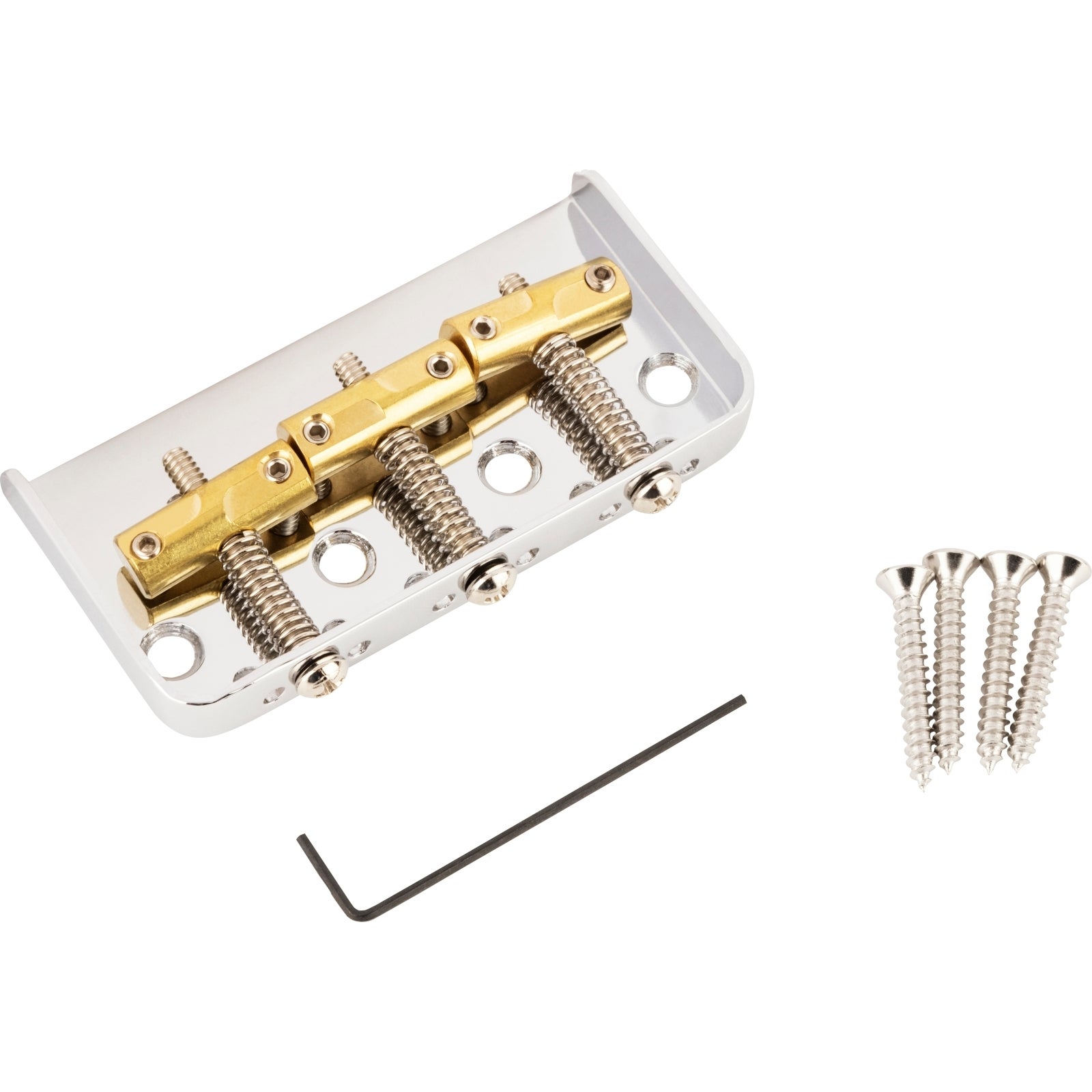 Fender 3-Saddle Custom Cut-Off Vintage-Style Tele Bridge gitaarbrug met gecompenseerde messing brugzadels
