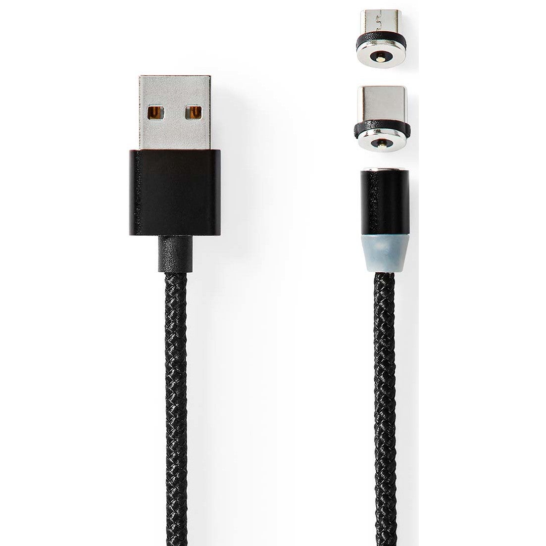 Nedis USB 2.0 kabel USB-A / USB micro-B male / USB-C male