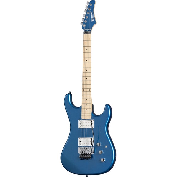 Kramer Guitars Original Collection Pacer Classic Radio Blue Metallic elektrische gitaar met top-mounted Floyd Rose Special