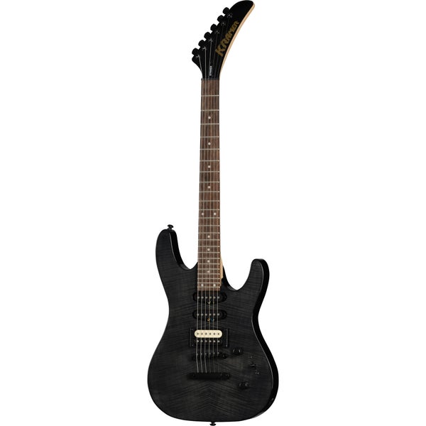 Kramer Guitars Modern Collection Striker Figured HSS Transparent Ebony elektrische gitaar met LockTone Tune-O-Matic en Stop Tail