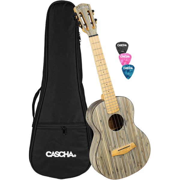 Cascha HH 2317 Bamboo Graphite tenor ukelele set