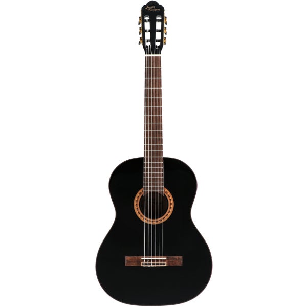Javier Enriques CAG-75BK Black 4/4-formaat klassieke gitaar met solid sparren top
