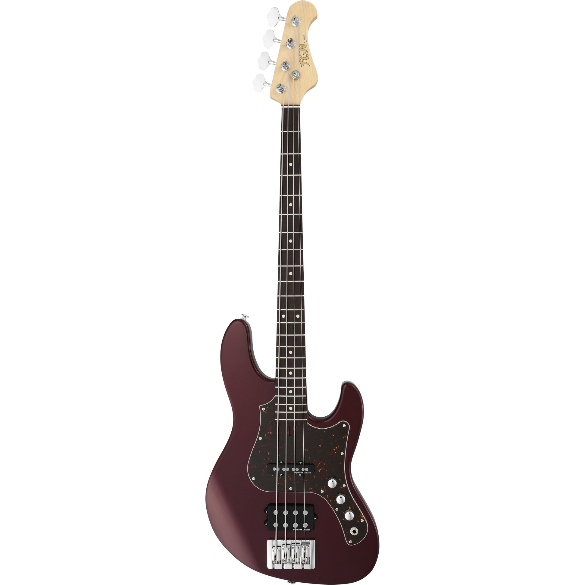 FGN Guitars J-Standard Mighty Jazz Azuki Metallic elektrische basgitaar