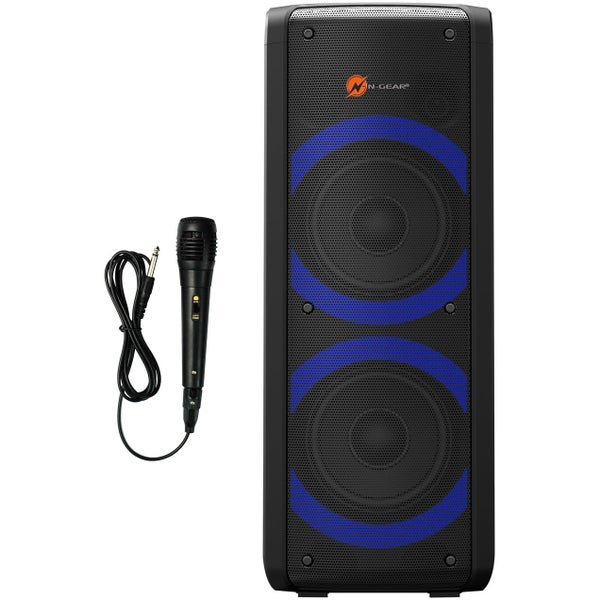 N-Gear Let's Go Party 72 mobiele luidspreker met microfoon en lichteffecten