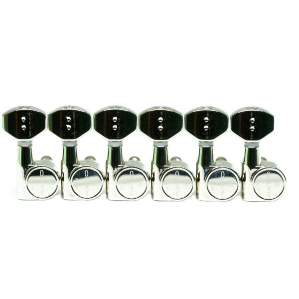 Graph Tech PRN-2721-N0 Ratio Electric stemmechanieken 6-in-line met contemporary buttons nikkel