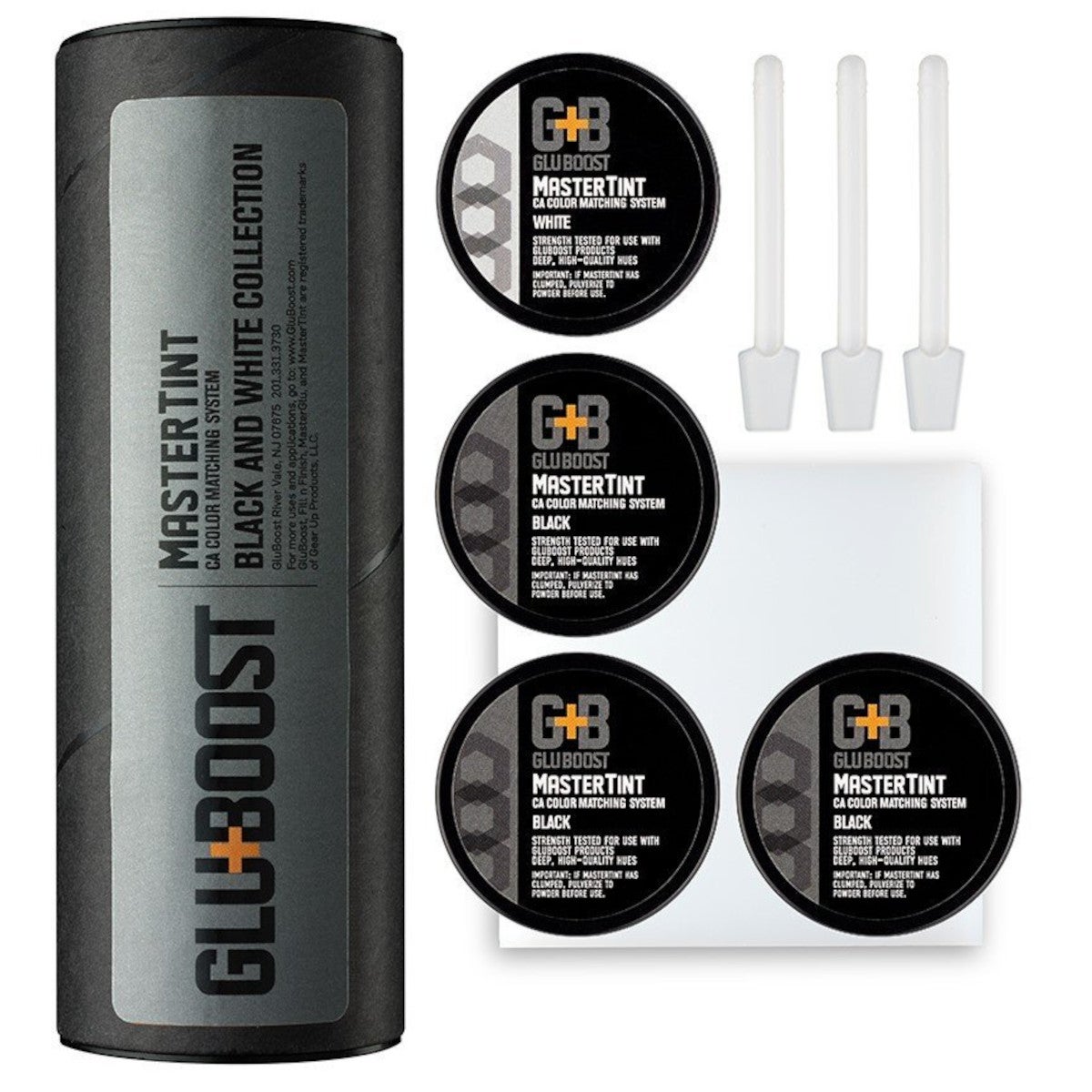 GluBoost MasterTint Black & White Kit verf/pigment kit voor houtbewerking