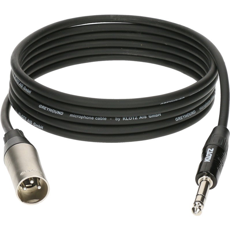 Klotz GRG1MP03.0 Greyhound M-XLR to TRS Jack Cable, 3m