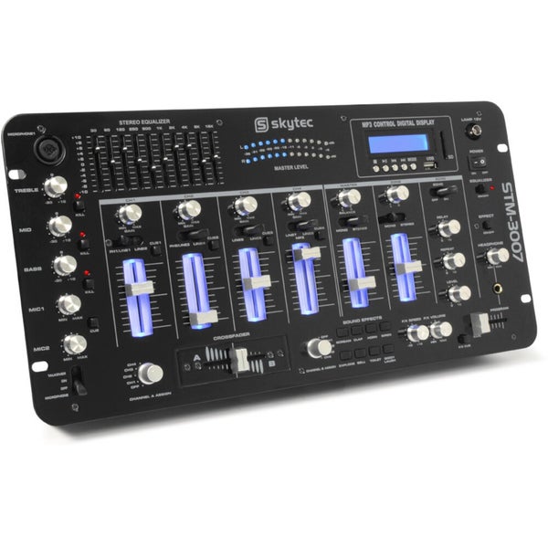 Skytec STM-3007 6-kanaals mixer met mediaspeler & equalizer
