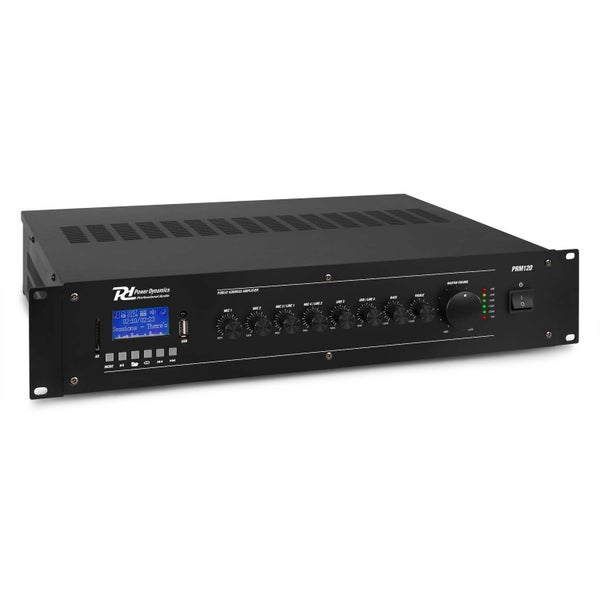 Power Dynamics PRM120 100V & 4/8 Ohm 19-inch versterker - 120 Watt