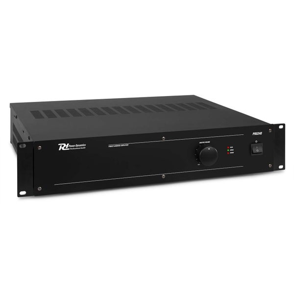 Power Dynamics PRS240 PRM-series 100V & 8 Ohm 19-inch slave-versterker - 240 Watt