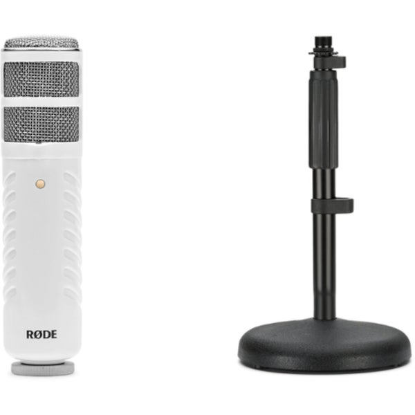 Rode Podcaster met DS1 tafelstatief