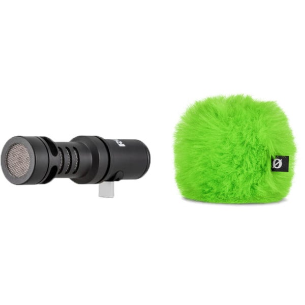 Rode Videomic Me-C met WS9 windkap groen