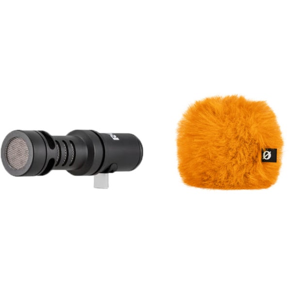 Rode Videomic Me-C met WS9 windkap oranje