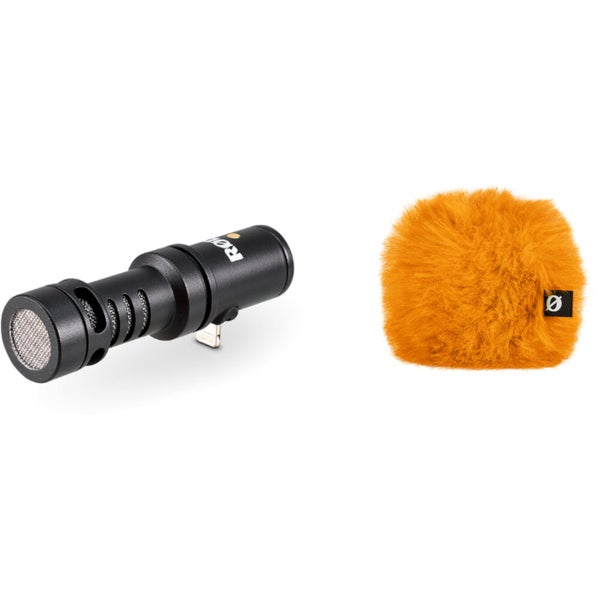 Rode Videomic ME-L met WS9 windkap oranje