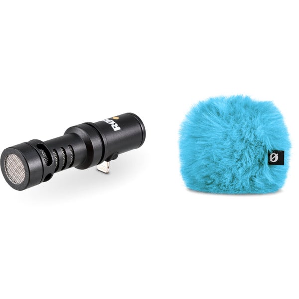 Rode Videomic ME-L met WS9 windkap blauw