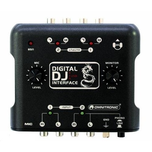 Omnitronic DDI 4 x 4 digitale USB DJ audio interface (time-code)